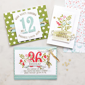 Stampin' Up Number of Years Birthday Cards