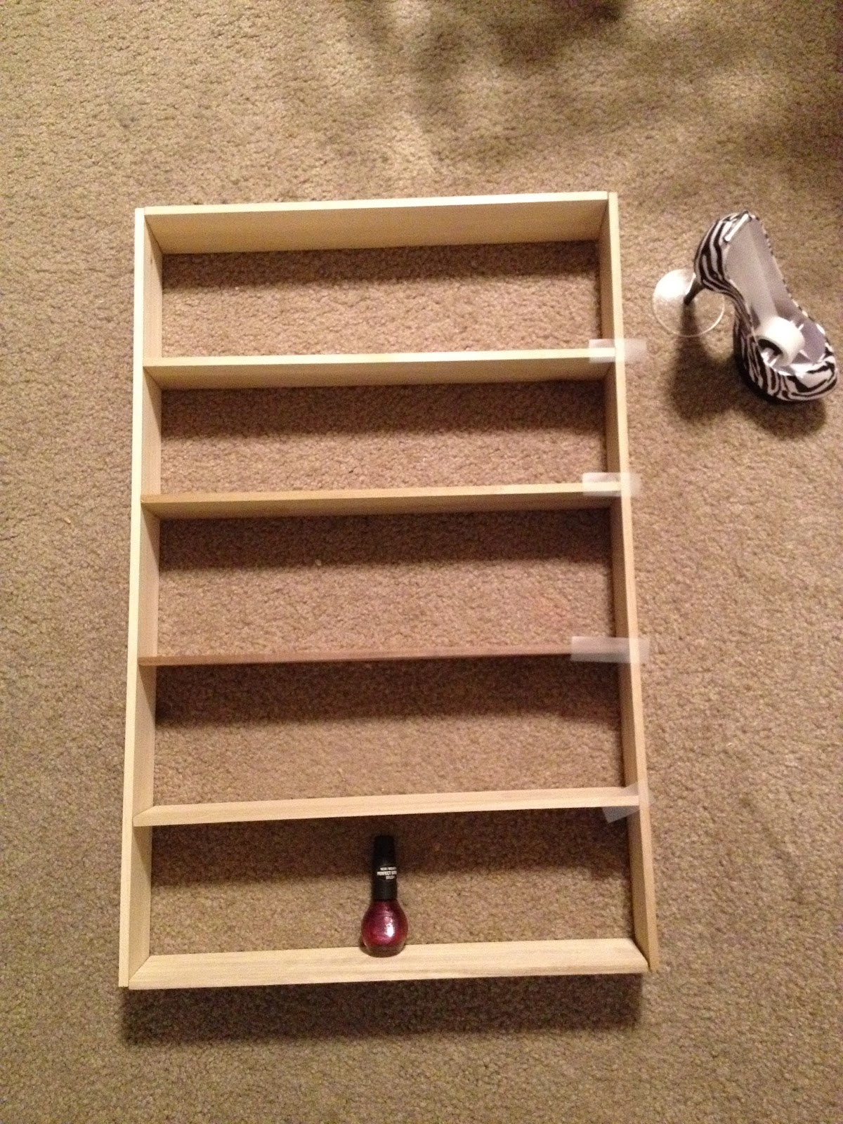 Little bit of everything DIY nail polish rack