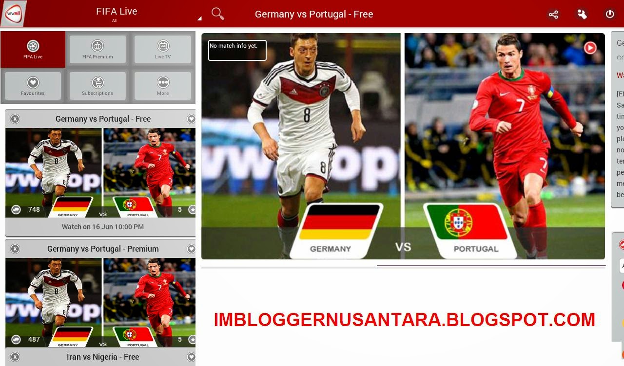 Download Video Live Streaming World Cup 2014 Vivall for Android APK | Best Android Games Apps