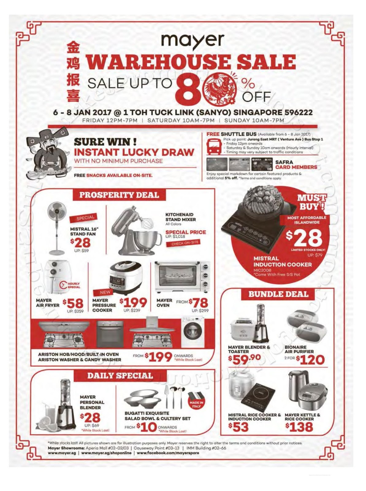 Mayer Warehouse Sale 06 08 January 2017 Supermarket Promotions