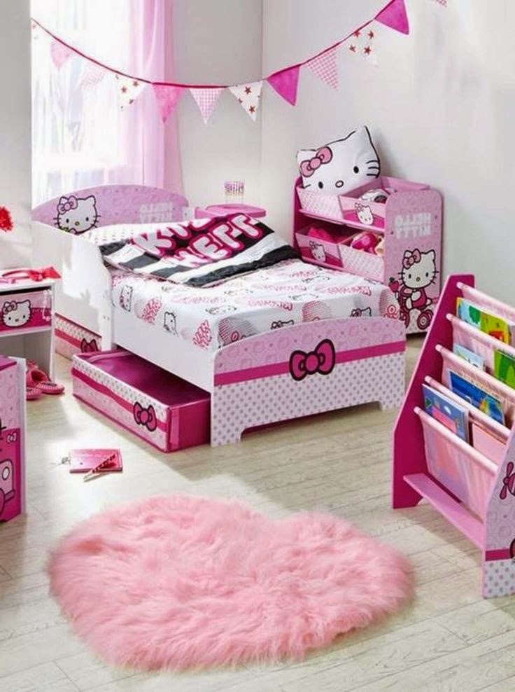 غرف نوم هيلو كيتي HELLO KITTY تحفة لعشاق الديكور