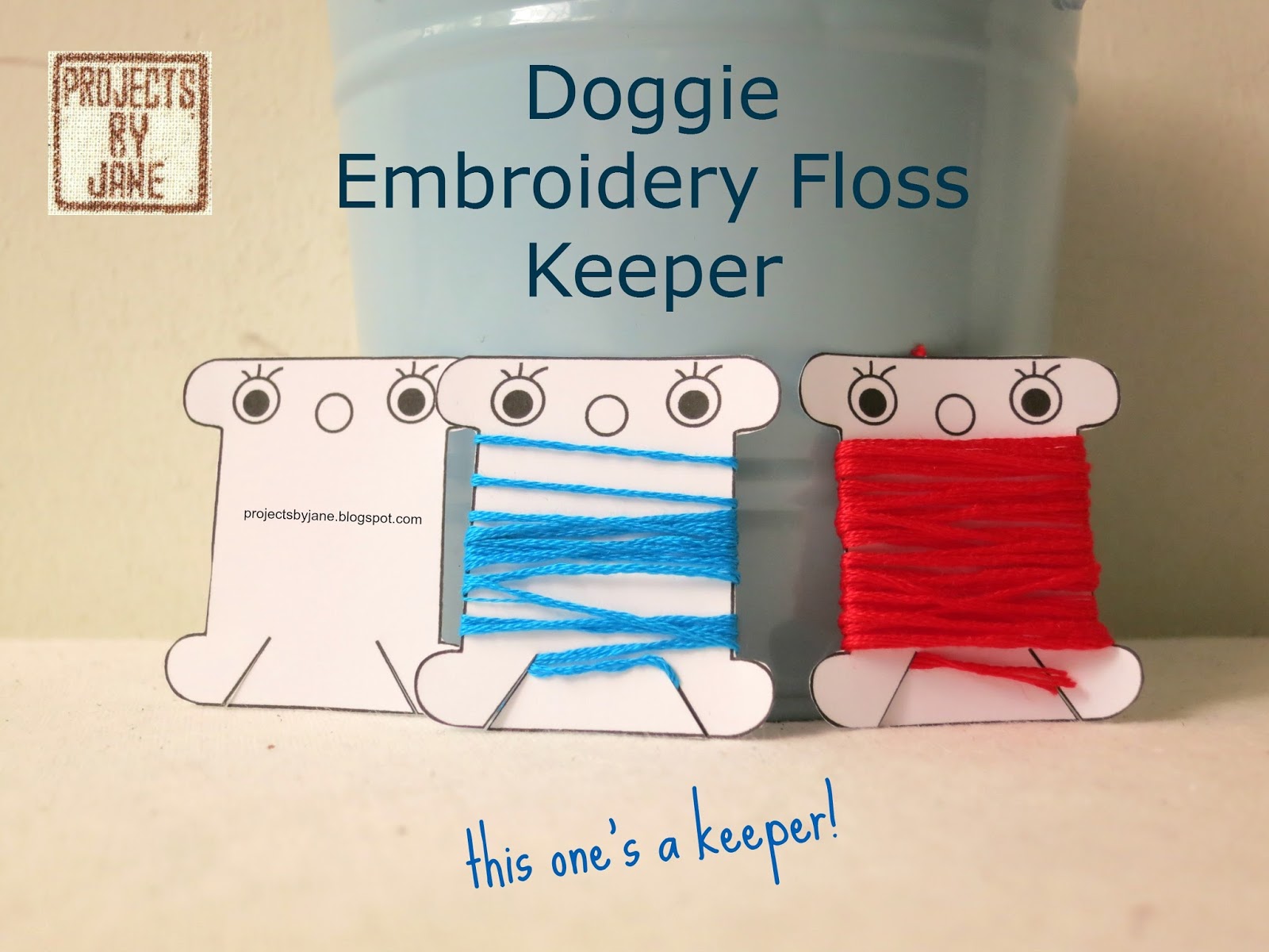 Doggie Embroidery Floss Keeper Projects by Jane