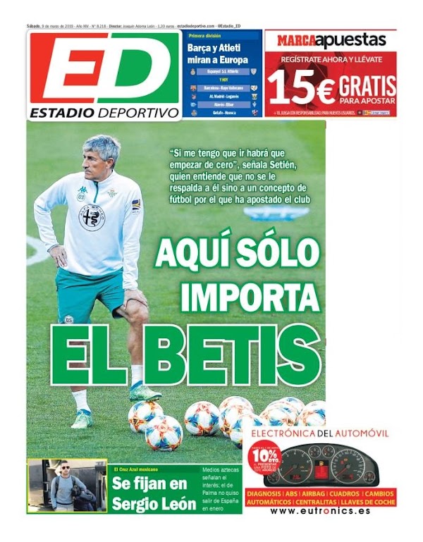 Estadio Deportivo: "Aquí sólo importa el Betis"