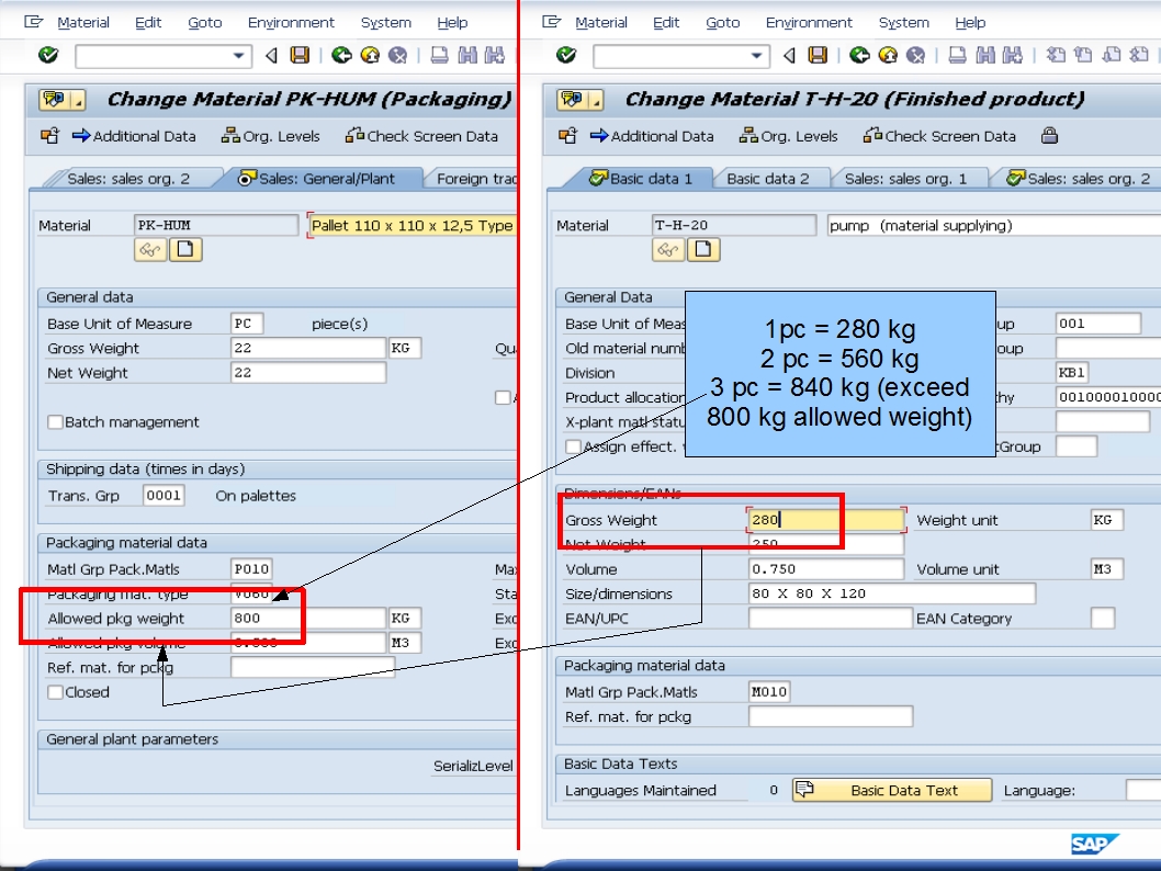 青蛙SAP分享 Froggy's SAP sharing HUM HU02 Packing Dialog with Weight
