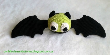 conhiloslanasybotones - murciélago amigurumi