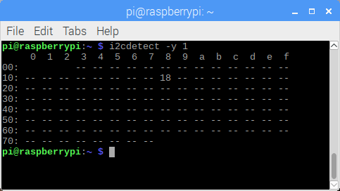 I2Cdetect Raspberry Pi I2Cdetect Raspberry Pi