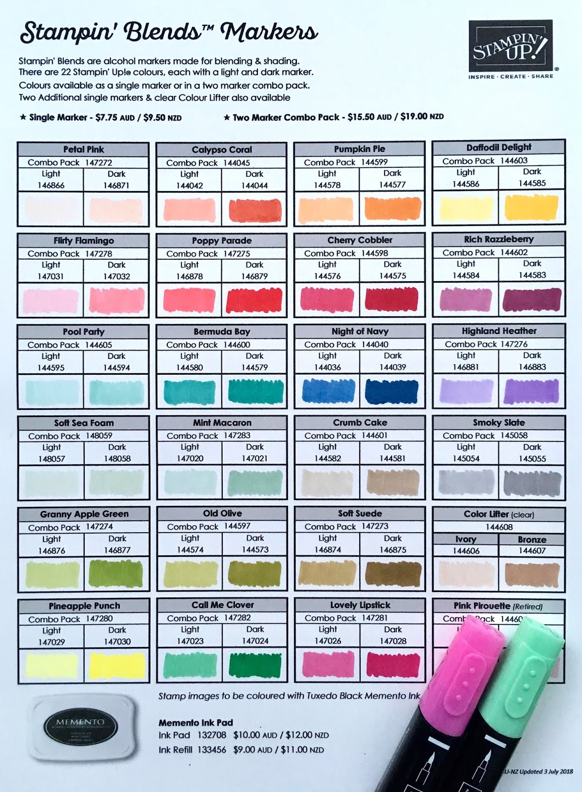 Trena's Stampin' Headquarters: My Favorite Color Combo Chart