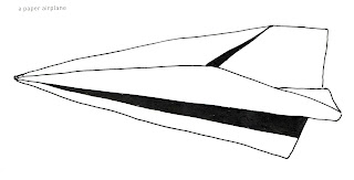642 Things to Draw 51, a paper airplane, pen and ink by Ana Tirolese ©2012