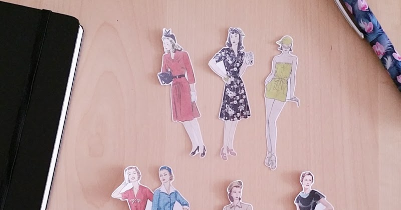 [utas] DIY: Quick & Easy Vintage Sewing Pattern inspired Stickers
