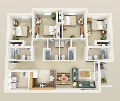 Sketsa Rumah Minimalis 1 Lantai Dengan 4 Kamar Tidur Sketsa Rumah Minimalis 1 Lantai Dengan 4 Kamar Tidur