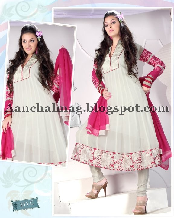 georgette designer frock