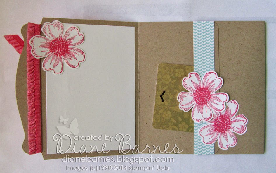 colour me happy Flower Shop pop 'n' cuts gift card holder (with