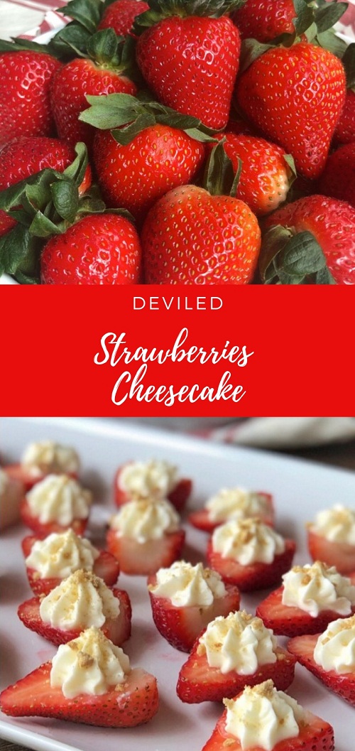 Deviled Strawberries Cheesecake Deviled Strawberries Cheesecake
