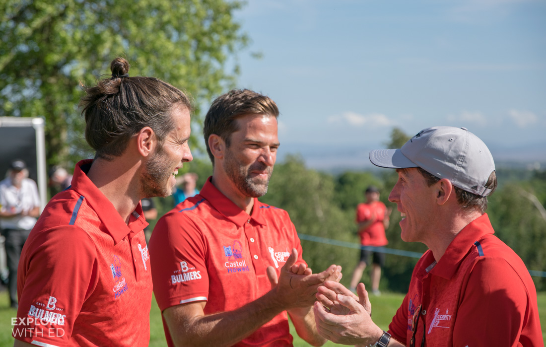 Gareth Bale, Gethin Jones and Rob Brydon
