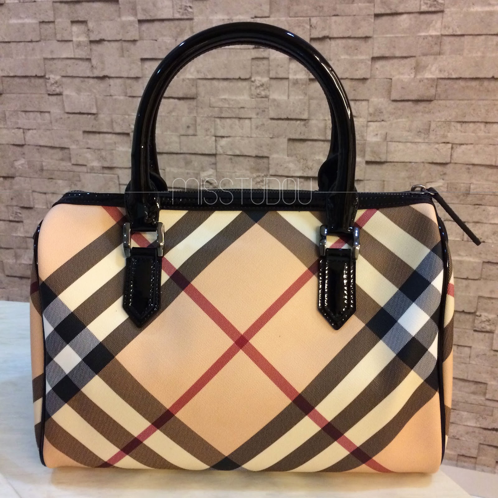 burberry nova check bowling bag