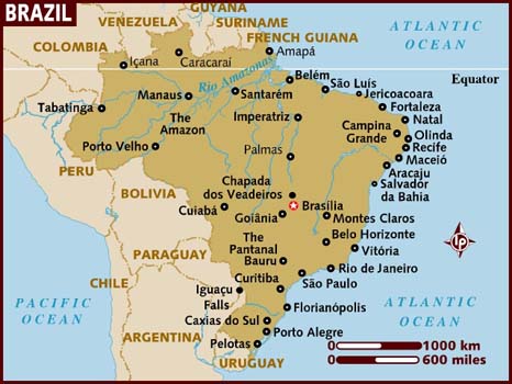 Map of Cuiaba, Brazil