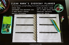Clean Mama's Everyday Planner :: OrganizingMadeFun.com
