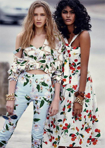 top, jaqueta, calça e vestido midi estampado com alça V. Isolda para Riachuelo coleção Ode ao Brasil Isolda para Riachuelo coleção Ode ao Brasil top jaqueta calça e vestido midi