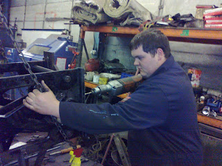Richard continuing work on a ground frame