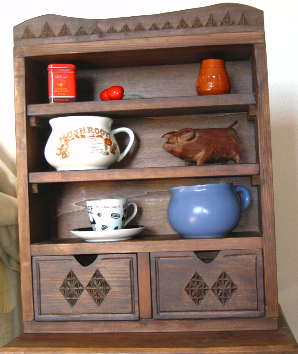 estantes para cocina en madera