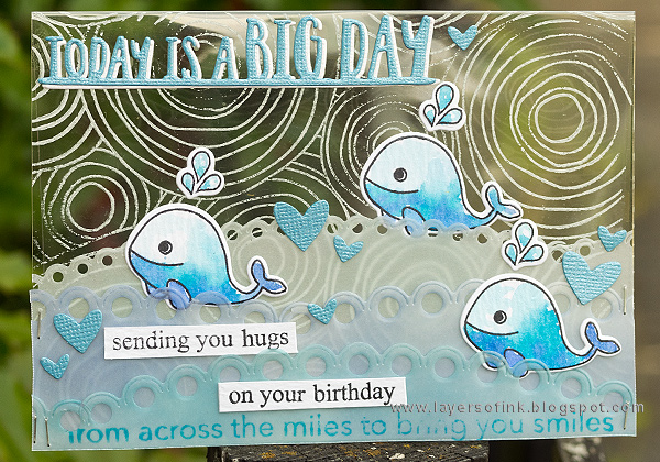 Layers of ink - Clear Whale Card by Anna-Karin Layers of ink - Clear Whale Card by Anna-Karin with Simon Says Stamp Encouraging Animals