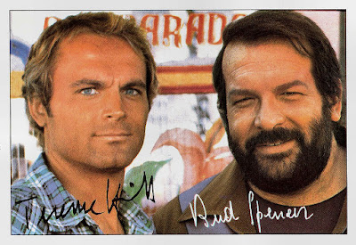 Bud Spencer & Terence Hill - Slaps and Beans - Autographed pictures of Terence Hill and Bud Spencer from the 70s.