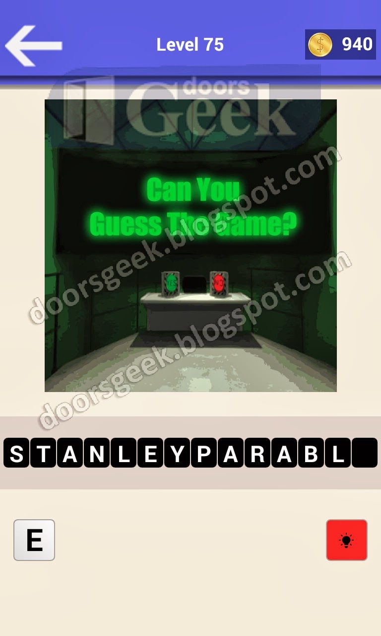 Guess the Game Quiz Level 75 Doors Geek