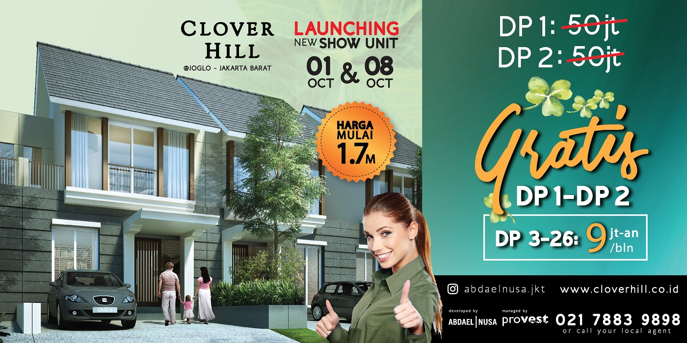 Rumah Clover Hill Joglo Jakarta Barat Mulai 1,7 Man Properti Baru