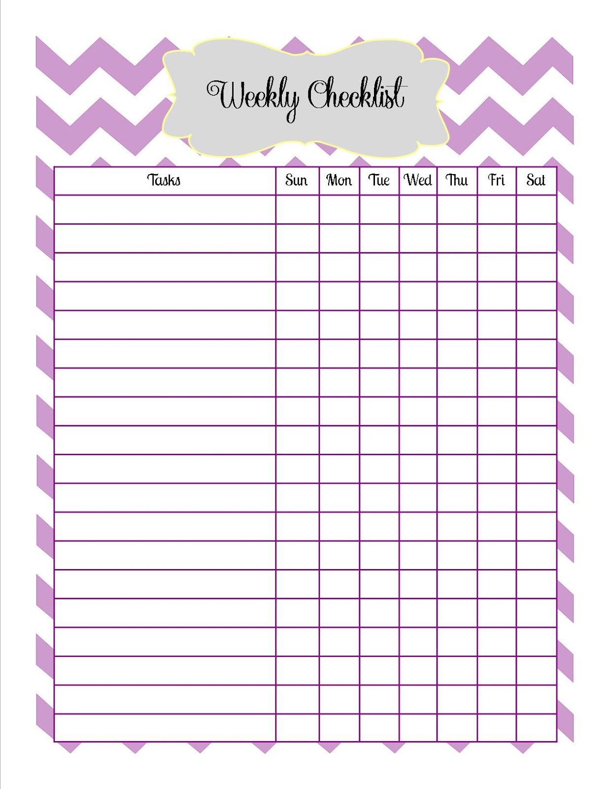 Free Printable Blank Checklist Template Printable Templates