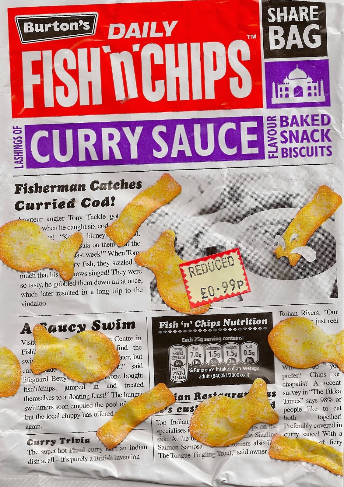 Cheeseburger Crisps & Other Stories Burton's Daily Fish'n'Chips Curry