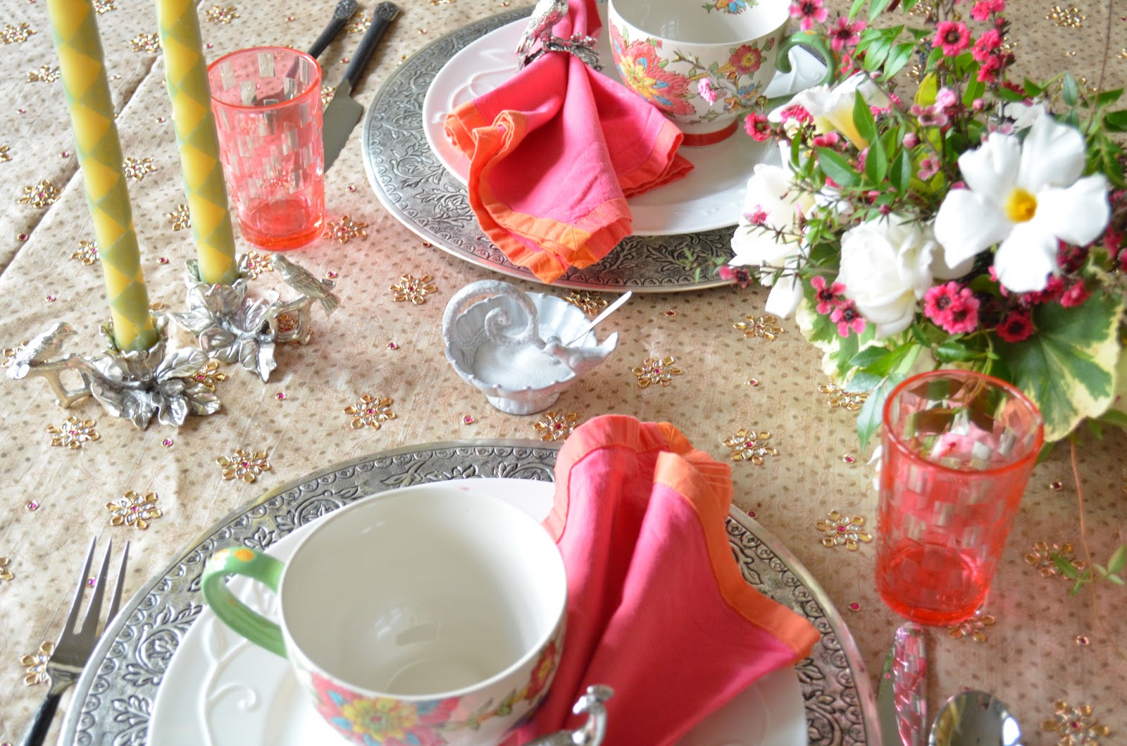 Entertaining From an Ethnic Indian Kitchen: Valentine's Day Table