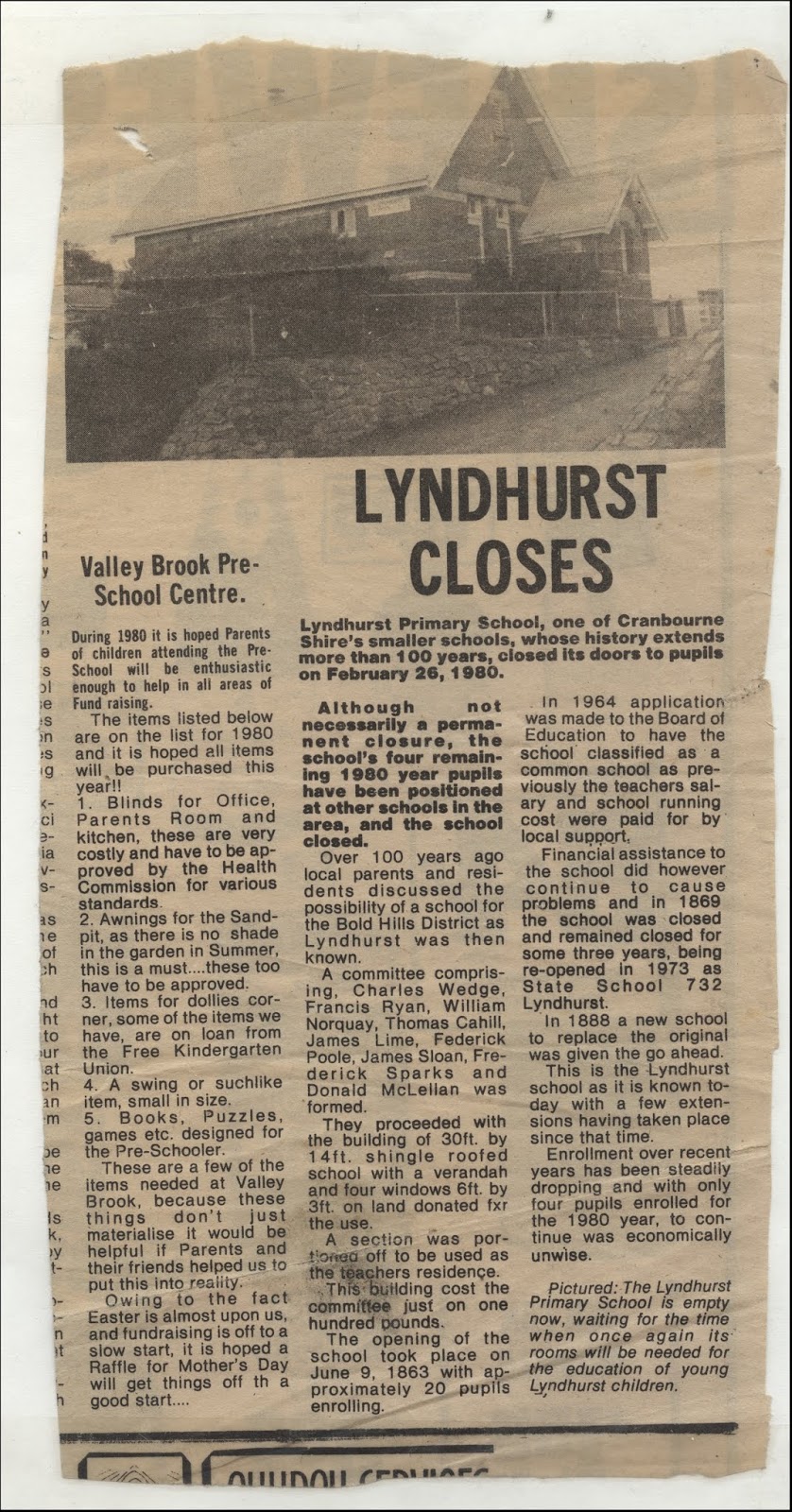 Casey Cardinia links to our past February 2008