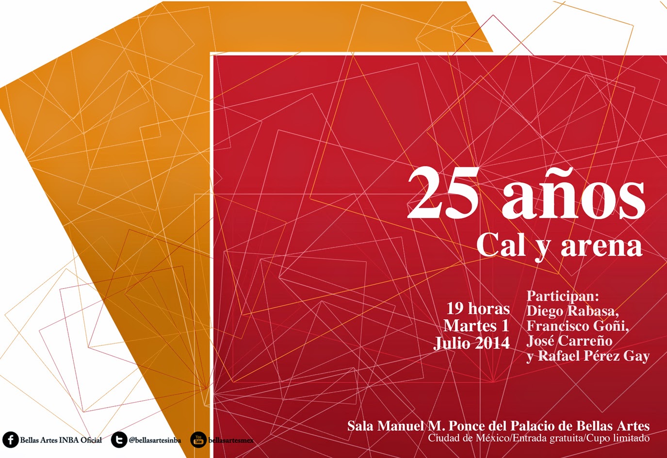 Charla sobre los 25 años de Ediciones Cal y Arena en el Palacio de Bellas Artes