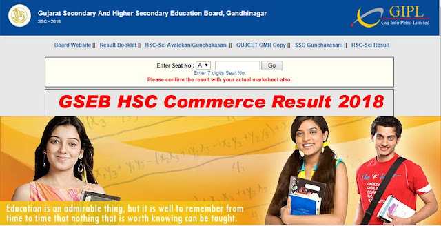 GSEB HSC Result 2018, Gujarat 12th Commerce, Arts Result check www.gseb.org