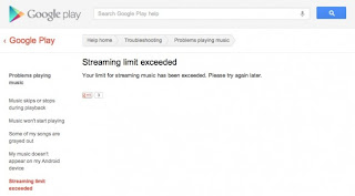 google music sets streaming limit