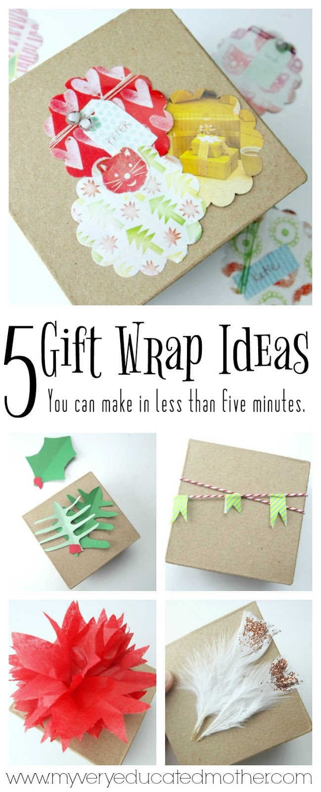 Five Gift Wrap Ideas In Less Than Five Minutes