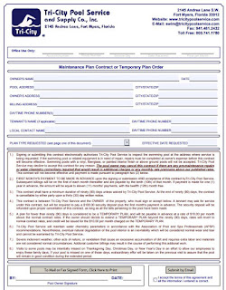 pool installation contract