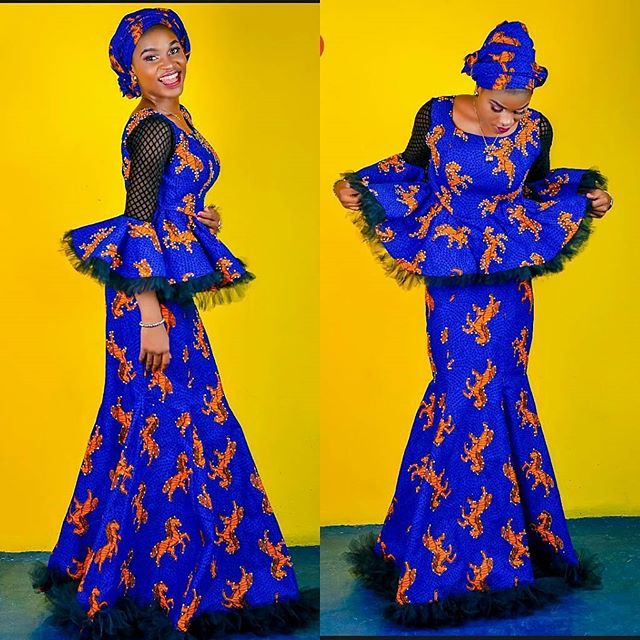 latest ankara peplum skirt and blouse