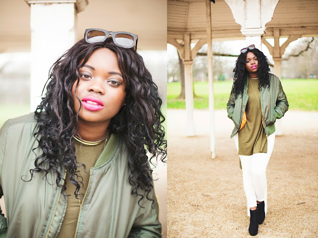 Khaki bomber jacket