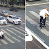 Heart-Melting Video Depicts Traffic Policeman Giving An Old Man A Piggyback Ride Across A Busy Intersection