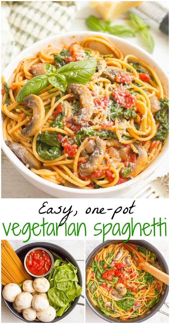 ONE-POT VEGETARIAN SPAGHETTI #onepot #vegetarian #veggies #vegetarianrecipes #spaghetti #pasta #pastarecipes ONE-POT VEGETARIAN SPAGHETTI #onepot #vegetarian #veggies #vegetarianrecipes #spaghetti #pasta #pastarecipes
