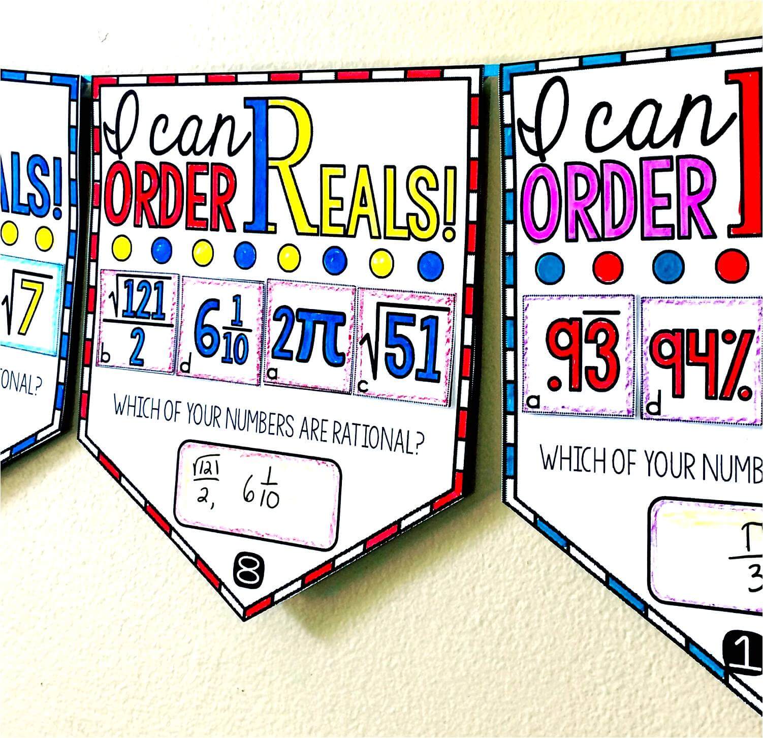 Scaffolded Math and Science Math Pennants are a fun way to show off