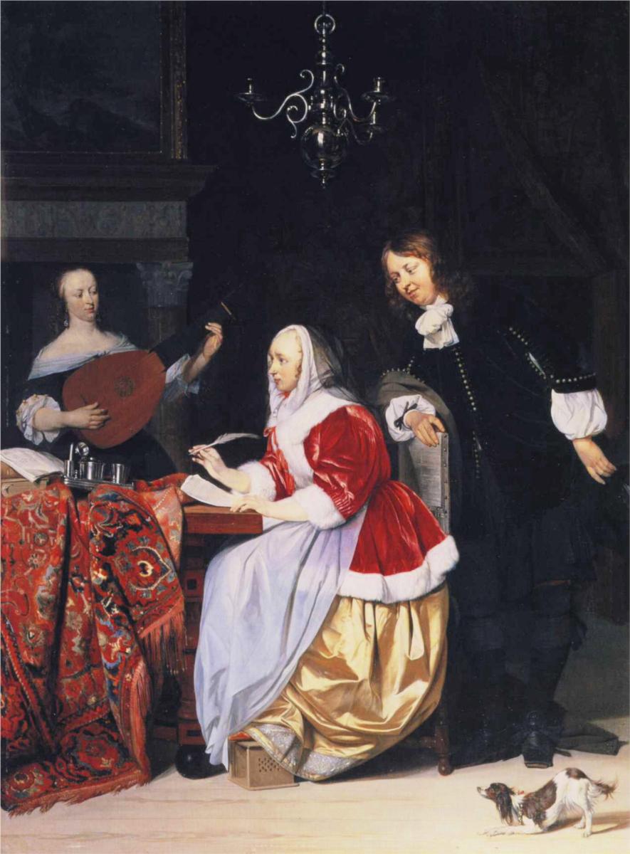 TICMUSart: A Young Woman Composing Music - Gabriel Metsu (1662-1663)