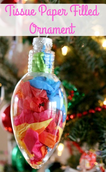 Tissue Paper Ornament for Kids