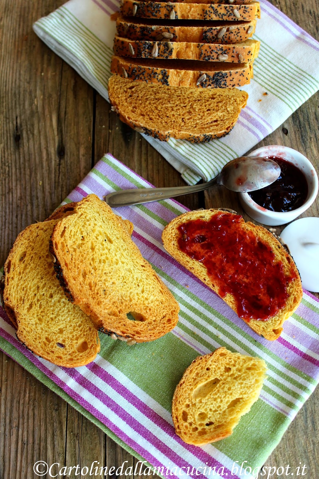 fette di pane alla zucca.....morbide o tostate?