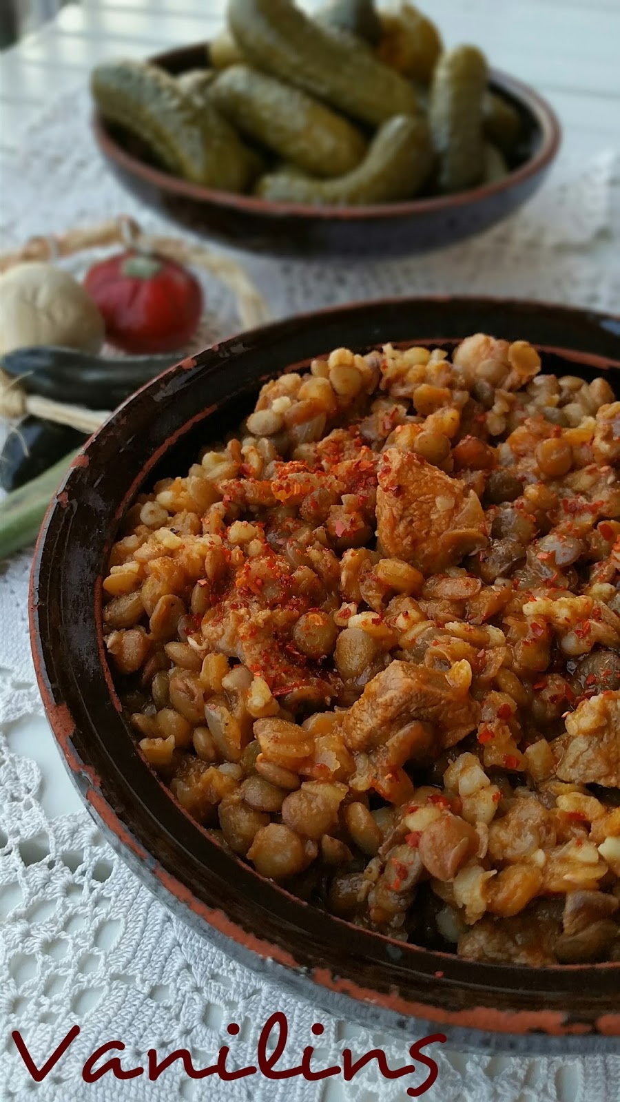 Etli mercimek yemeği Vanilins