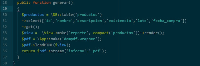 DomPDF Laravel imprimir pdf