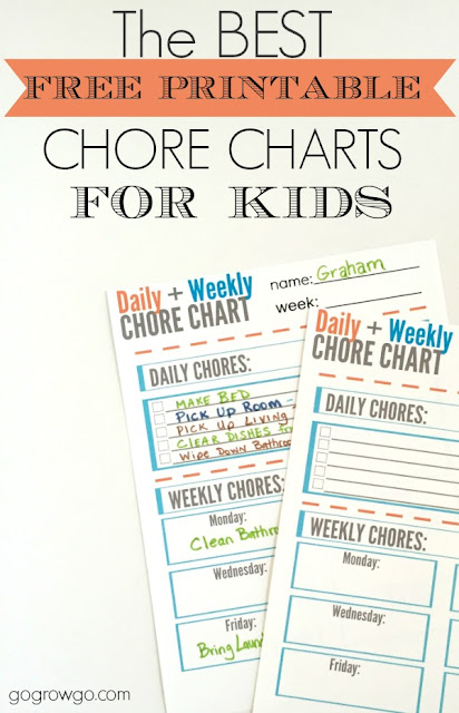 best free printable chore chart for kids