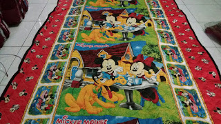 tikar quilting motif mickey mouse