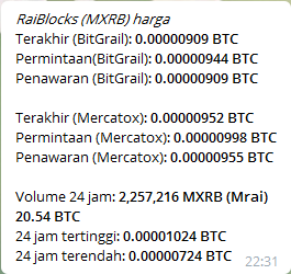 Harga MRAI to BTC Harga MRAI to BTC
